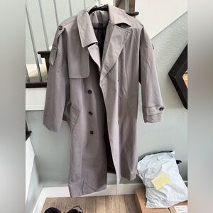 Men's Gray Trench Coat